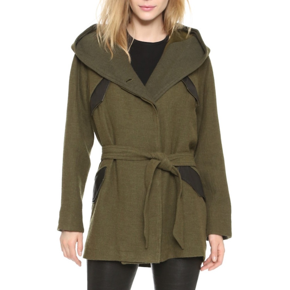 Alice Olivia Military Hooded Jacket Sz S